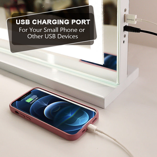 LED Makeup Mirror Bluetooth Touch Sensor Hollywood Vanity