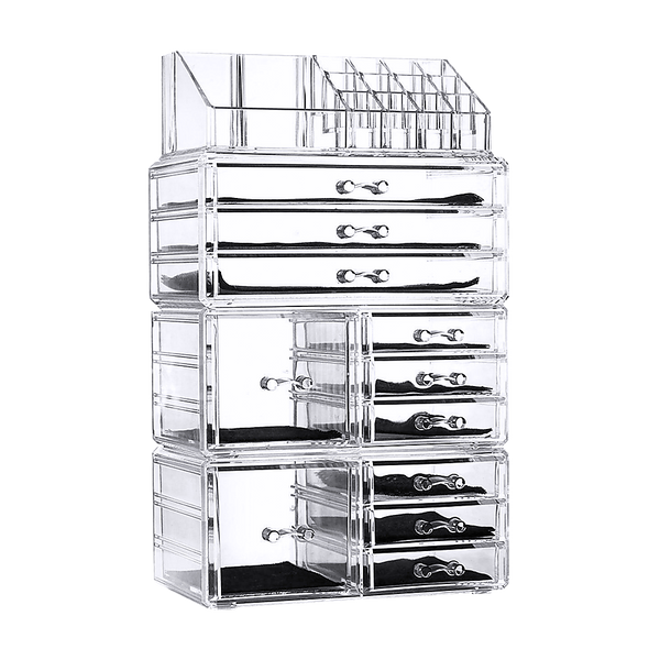 11 Drawers Clear Acrylic Tower Organiser Cosmetic jewellery Luxury Storage Cabinet