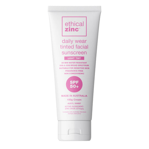 Ethical Zinc SPF50+ Daily Wear Tinted Facial Sunscreen Light
